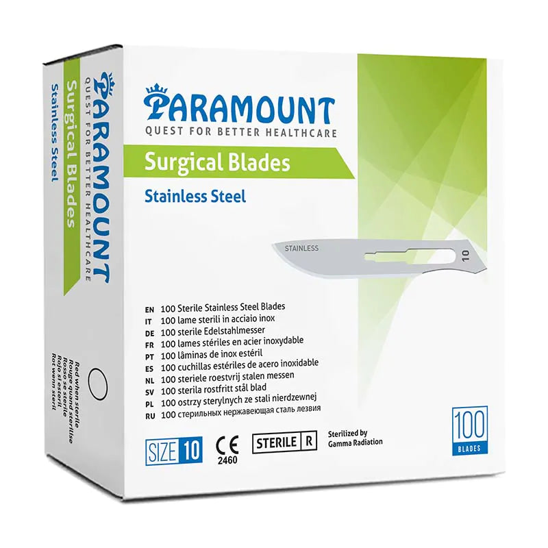 Paramount Sterile Scalpel Blades - Stainless Steel 100 Pack